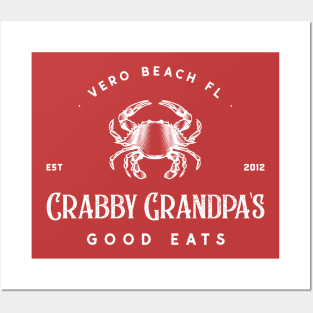 Crabby Grandpa's Restaurant Crab Posters and Art